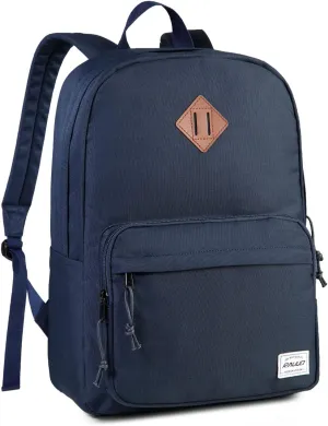 RAVUO School Backpack, Lightweight Classic Bookbag Casual Daypack for Men Women