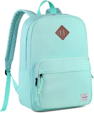 RAVUO School Backpack, Lightweight Classic Bookbag Casual Daypack for Men Women