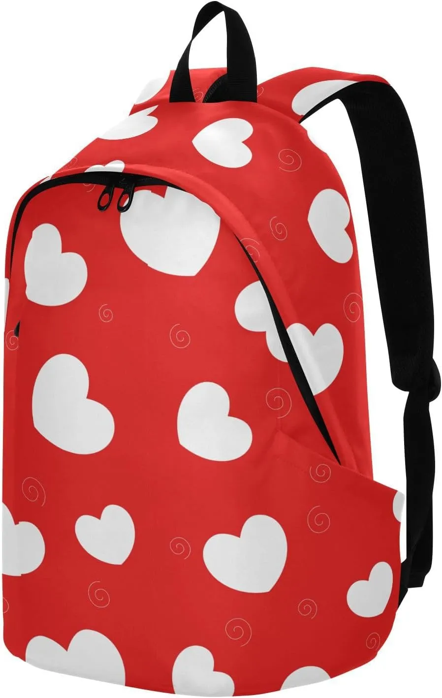 Red Love Hearts Travel Laptop Backpack for Women Flight Approved Backpacks Durable Computer Backpack Nurse Bag for Work Men Business Travel Nurse Weekend
