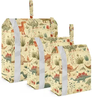 Retro Dinosaurs Packing Cubes for Travel, Lightweight Travel Packing Organizers Luggage Bags for Travel Accessories Travel Essentials