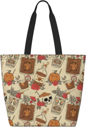 Reusable Shopping Tote Bag Women Casual Shoulder Handbag Multipurpose Portable Grocery Storage Bags
