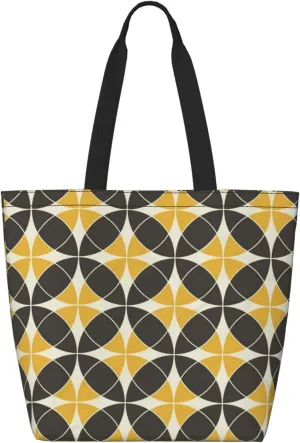 Reusable Shopping Tote Bag Women Casual Shoulder Handbag Multipurpose Portable Grocery Storage Bags
