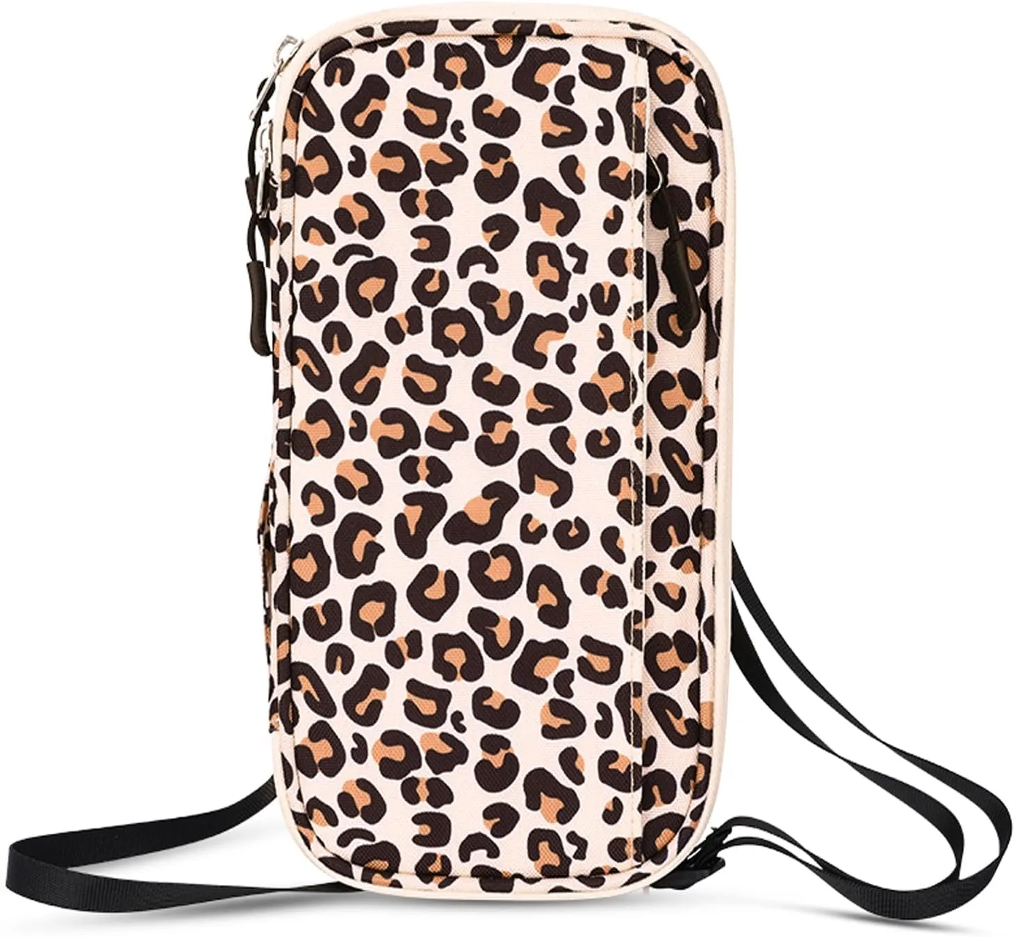 RFID Blocking Family Passport Holder, Leopard print styleMulti-functional Travel Document Organizer, for Women, Men, and Families