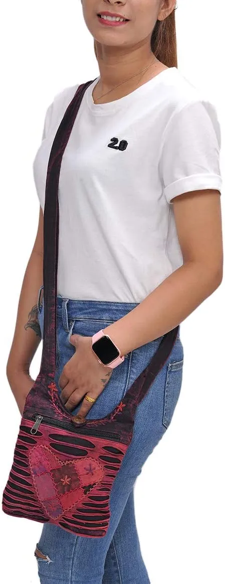 ROYAL The Collection Small Hippie Phone Purse Crossbody, Boho Travel Bag