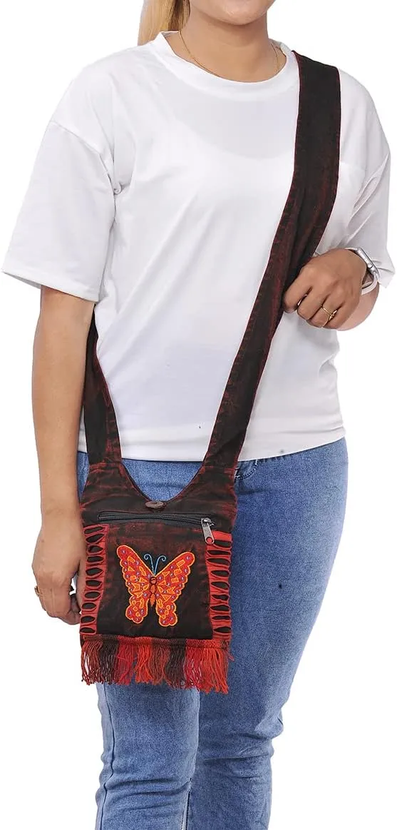 ROYAL The Collection Small Hippie Phone Purse Crossbody, Boho Travel Bag