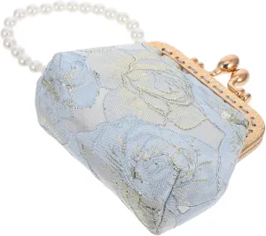 SAFIGLE Floral Clutch Purse Vintage Style Embroidered Coin Purse for Makeup for Wedding