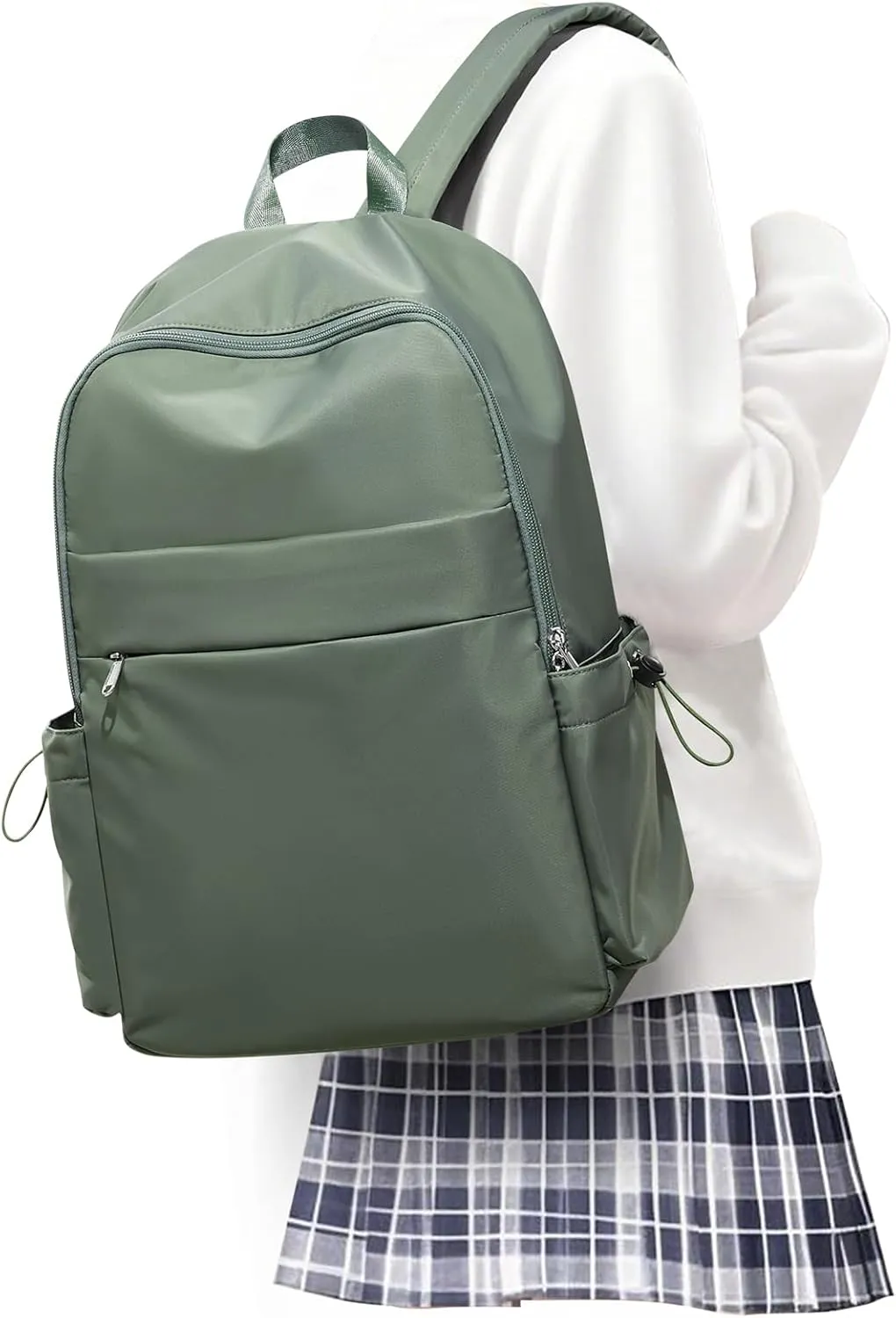 School Backpack for Women College Work Teen Backpack Bookbag Middle High School Bag Girls Boys Backpacks Men Casual Daypack Backpacks with Laptop Compartment Green Mochilas para Mujer