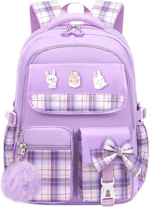 School Backpacks for Girl - Cute Girls Backpack for Kids Teens Elementary Middle School,18" Large Capacity Bookbag with Multiple Pockets,Perfect for Travel and School