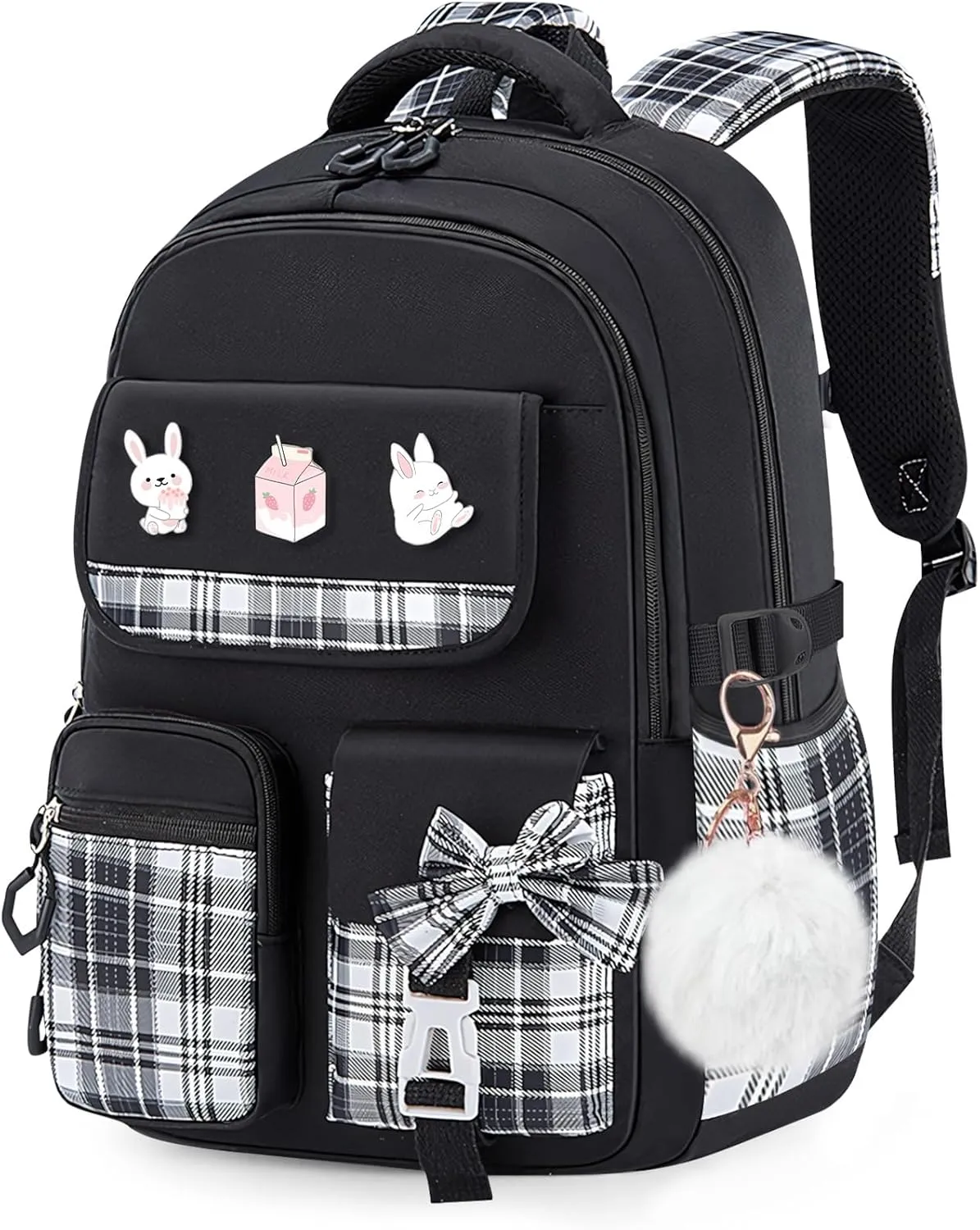 School Backpacks for Girl - Cute Girls Backpack for Kids Teens Elementary Middle School,18" Large Capacity Bookbag with Multiple Pockets,Perfect for Travel and School