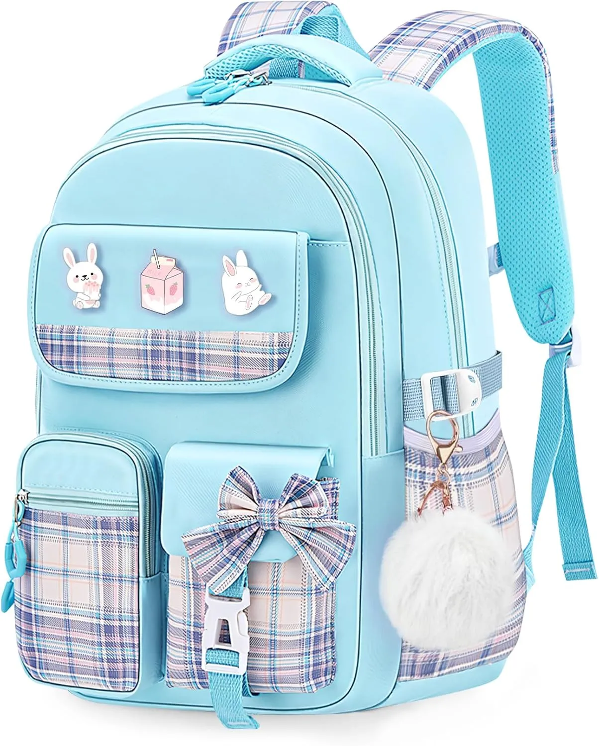 School Backpacks for Girl - Cute Girls Backpack for Kids Teens Elementary Middle School,18" Large Capacity Bookbag with Multiple Pockets,Perfect for Travel and School
