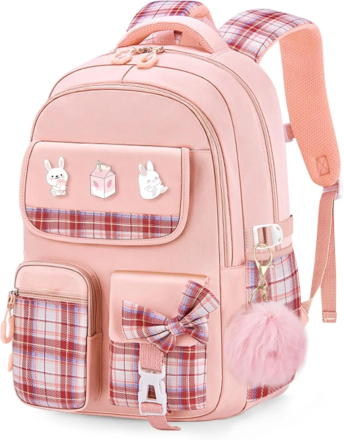 School Backpacks for Girl - Cute Girls Backpack for Kids Teens Elementary Middle School,18" Large Capacity Bookbag with Multiple Pockets,Perfect for Travel and School