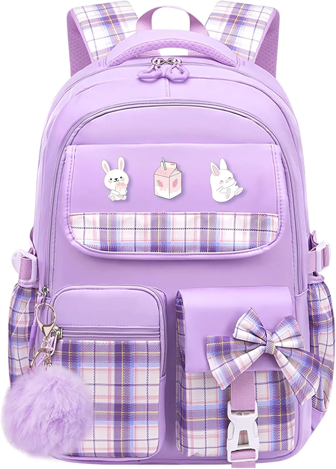 School Backpacks for Girl - Cute Girls Backpack for Kids Teens Elementary Middle School,18" Large Capacity Bookbag with Multiple Pockets,Perfect for Travel and School