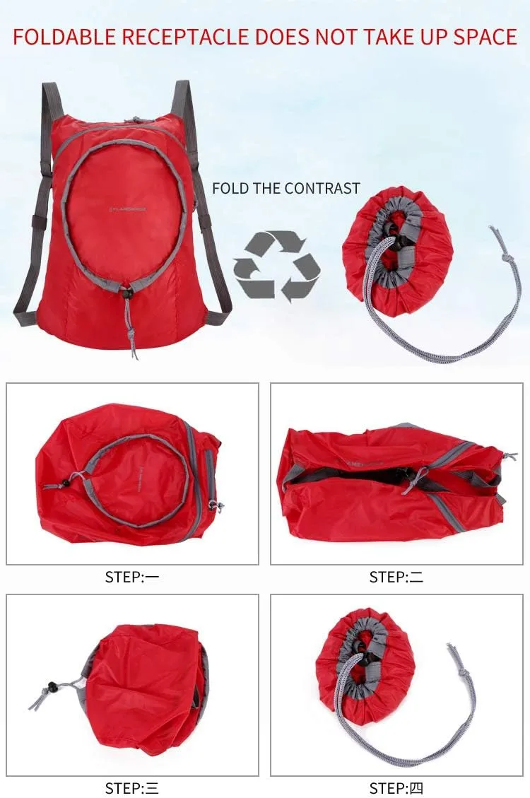 Scotry Ultra Lightweight Packable Travel Backpack, Man Women Foldable Handy Daypack for Camping Outdoor Hiking Cycling (Black)