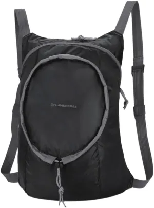 Scotry Ultra Lightweight Packable Travel Backpack, Man Women Foldable Handy Daypack for Camping Outdoor Hiking Cycling (Black)
