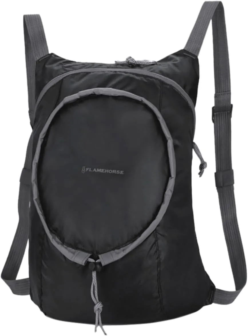 Scotry Ultra Lightweight Packable Travel Backpack, Man Women Foldable Handy Daypack for Camping Outdoor Hiking Cycling (Black)
