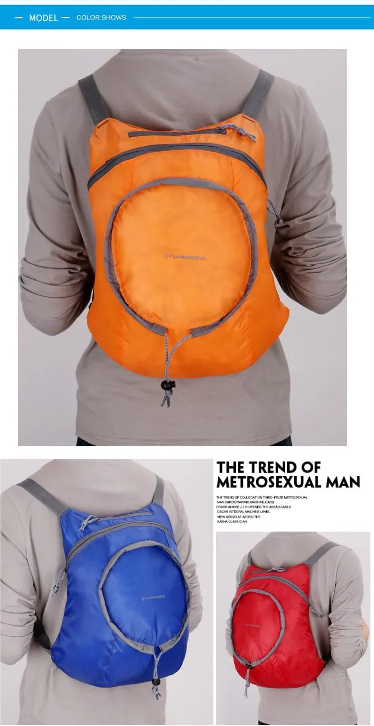 Scotry Ultra Lightweight Packable Travel Backpack, Man Women Foldable Handy Daypack for Camping Outdoor Hiking Cycling (Blue)