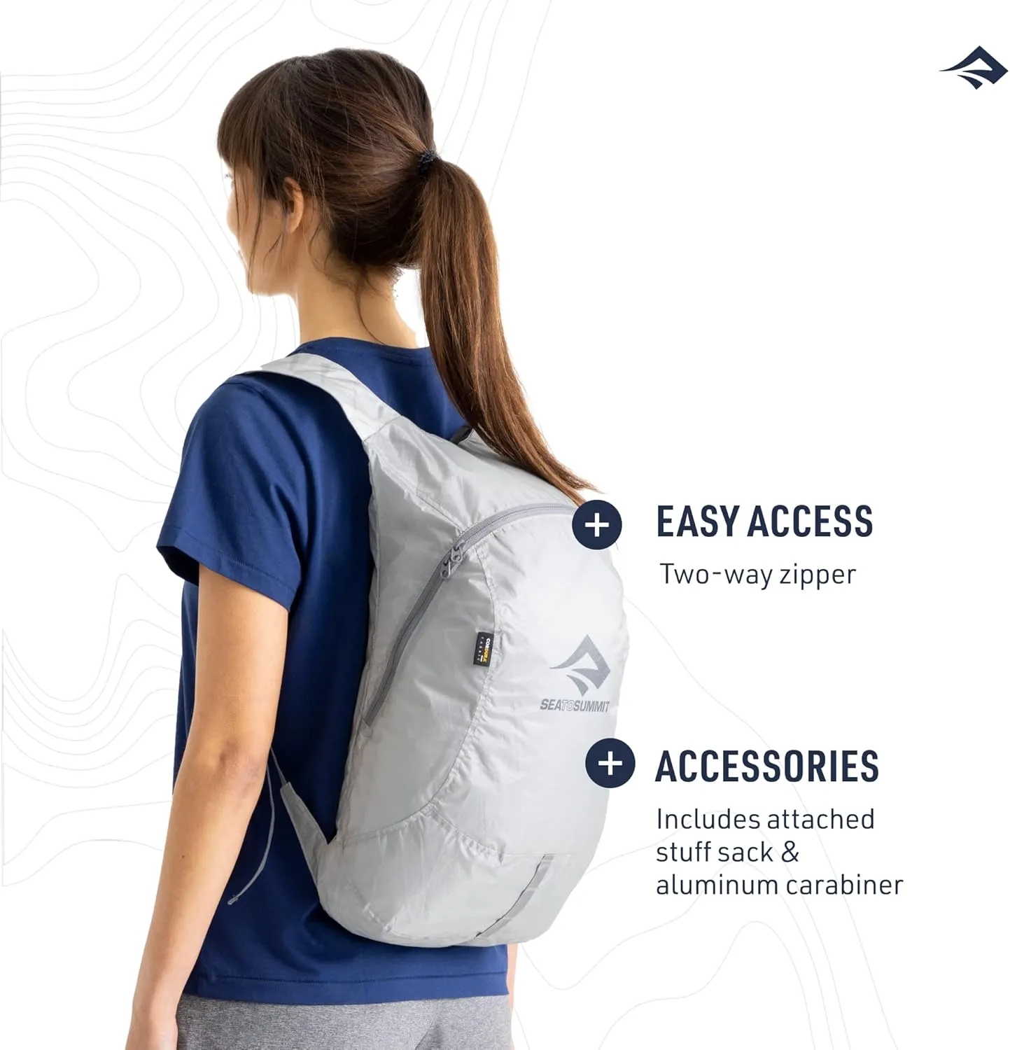 Sea to Summit Ultra-Sil Ultralight Day Pack, 20-Liter, HighRise Grey