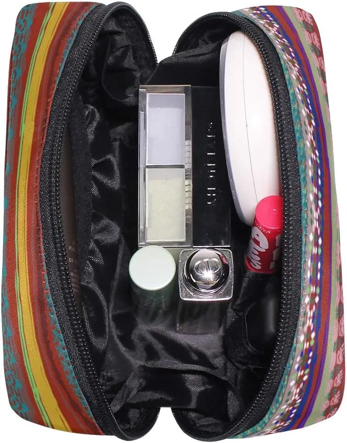 senya Ethnic Boho Print Makeup Bag Travel Cosmetic Bag Train Case for Women
