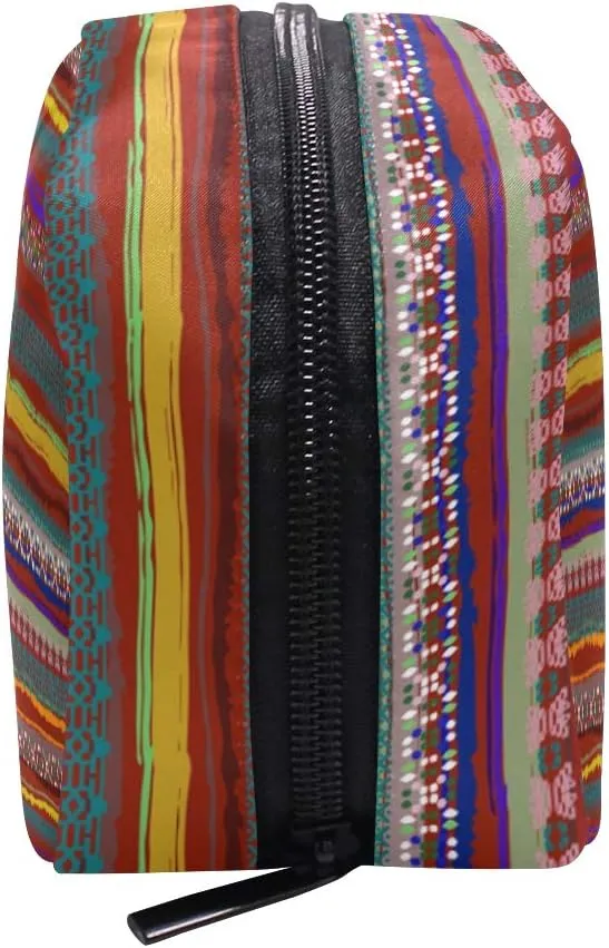senya Ethnic Boho Print Makeup Bag Travel Cosmetic Bag Train Case for Women