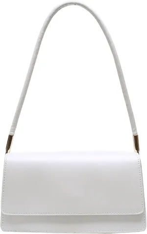 Shoulder bag Shoulder Bags for Women, Retro Classic WhiteTote HandBag  Mini Clutch Purse with Zipper Closure