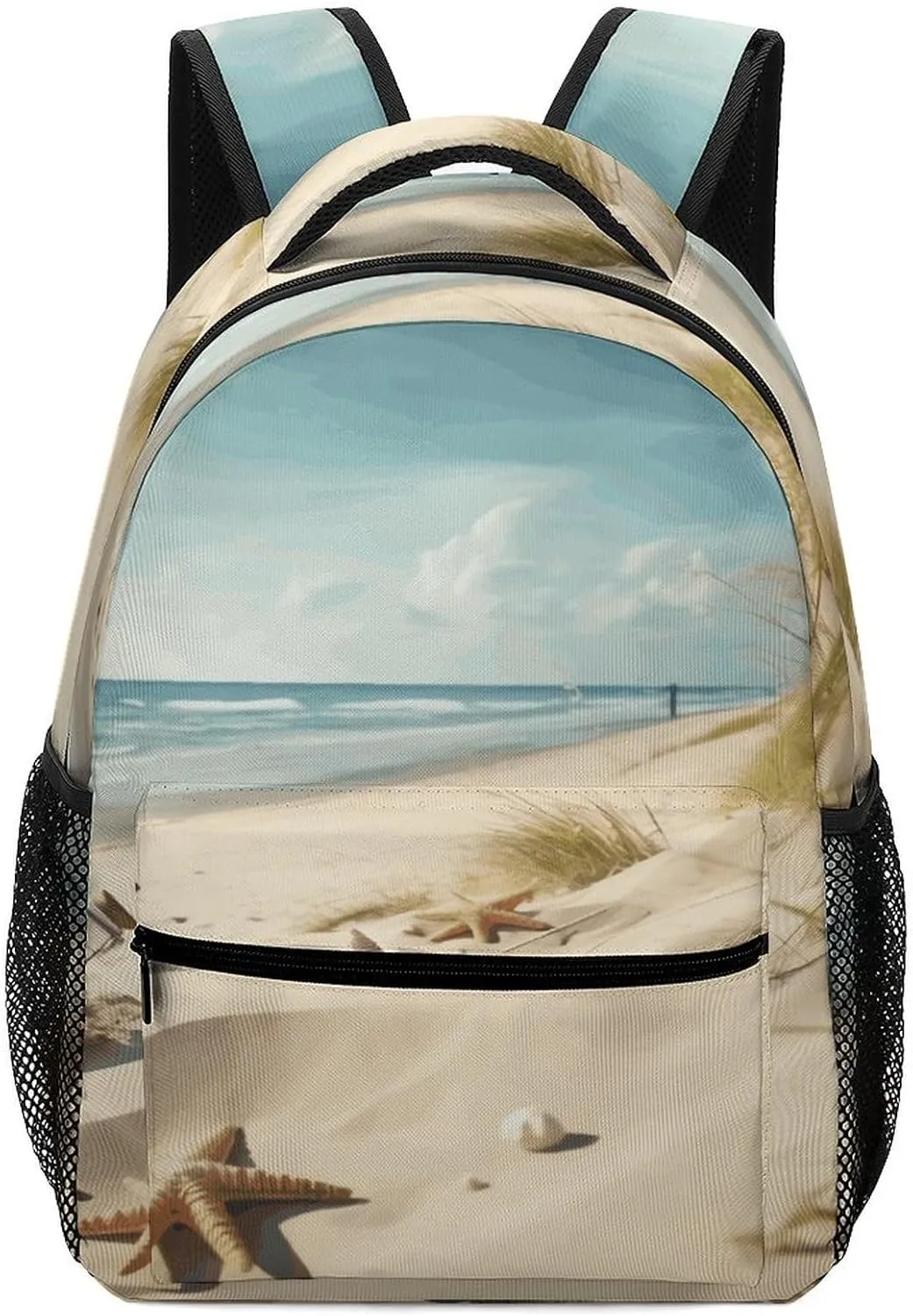 Small Backpacks Personalized Beach Seaside Printing Travel Bag Lightweight Travel Backpack For Women Men