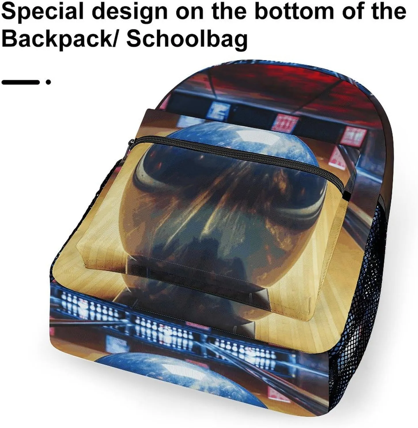 Small Backpacks Personalized Bowling Printing Travel Bag Lightweight Travel Backpack For Women Men