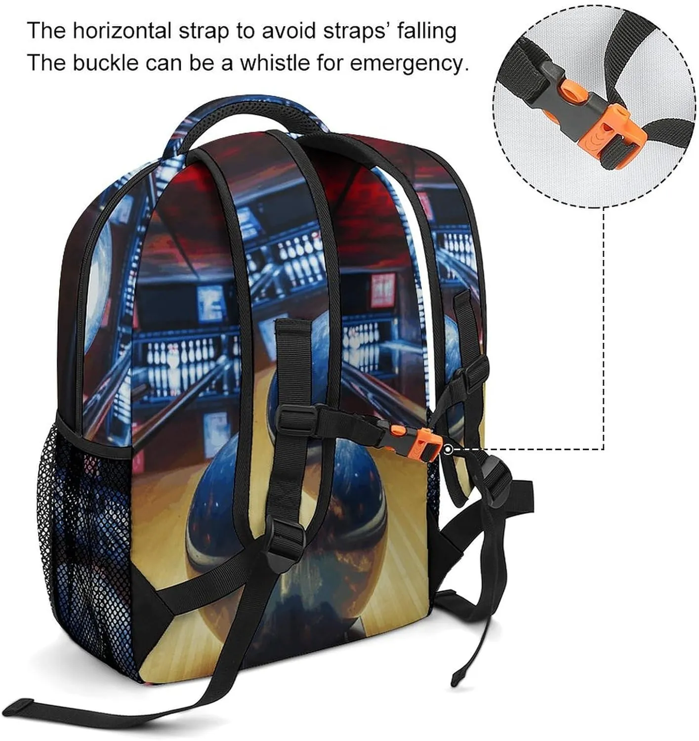 Small Backpacks Personalized Bowling Printing Travel Bag Lightweight Travel Backpack For Women Men
