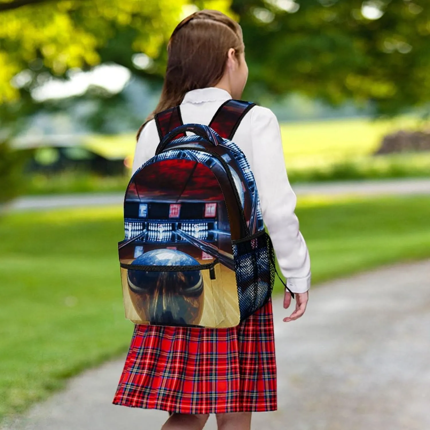 Small Backpacks Personalized Bowling Printing Travel Bag Lightweight Travel Backpack For Women Men