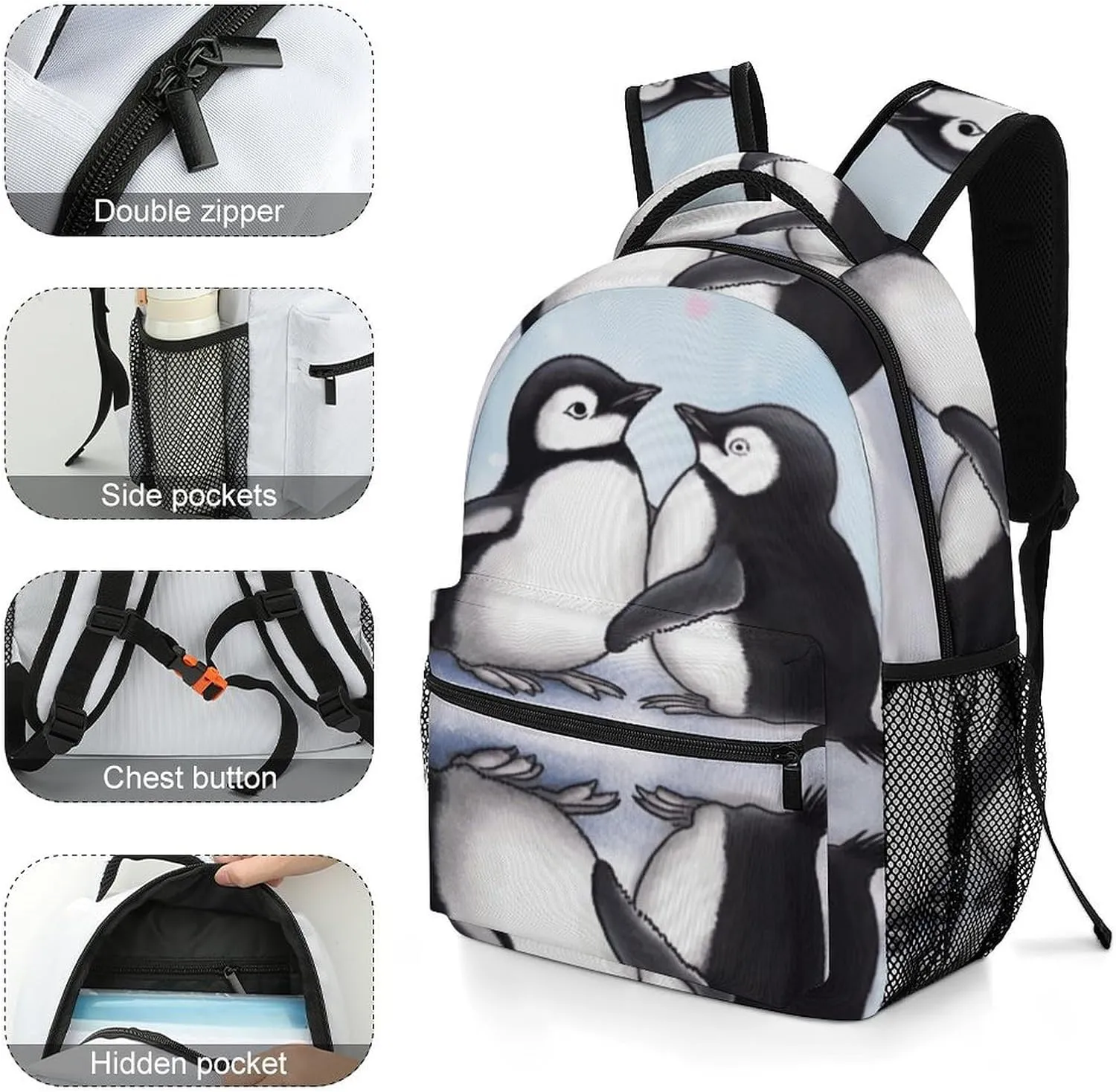 Small Backpacks Personalized Cute Little Animals Printing Travel Bag Lightweight Travel Backpack For Women Men