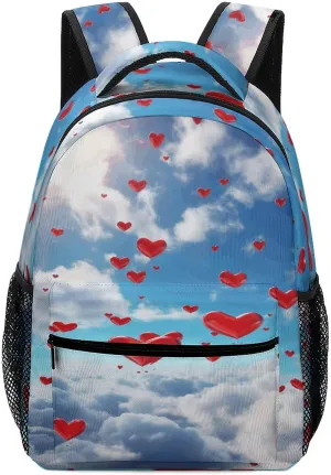 Small Backpacks Personalized Hearts in The Printing Travel Bag Lightweight Travel Backpack For Women Men