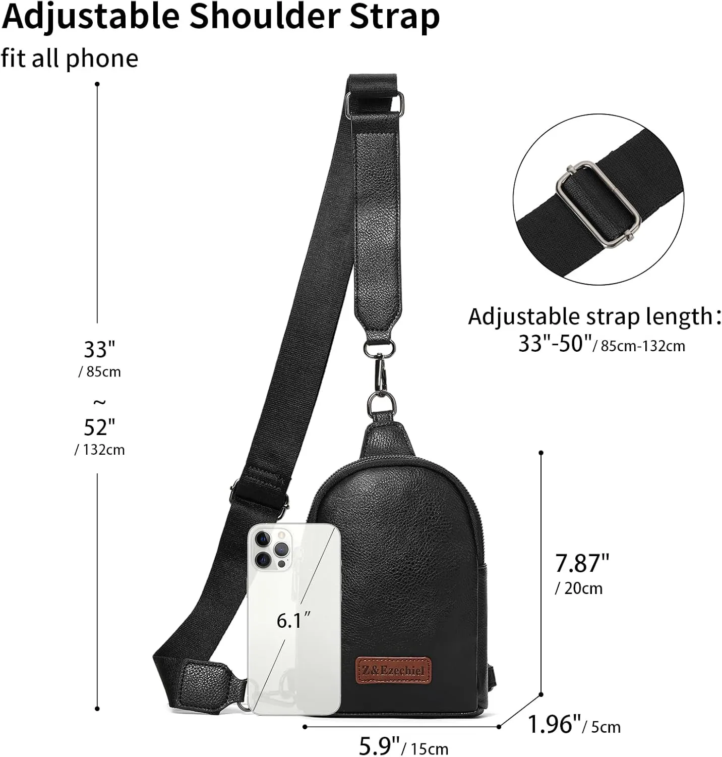 Small Sling Bag for Women Trendy Boho Crossbody Bags Fanny Pack Chest Bag for Travel
