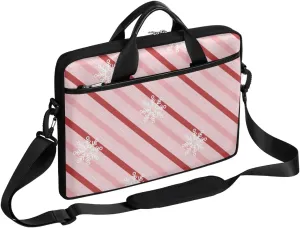 Snowflake Modern Decor Laptop Shoulder Bag Tablet Computer Notebook Sleeve Messenger Bags Carrying Case with Strap Briefcase Tote for 14 15 in Laptops