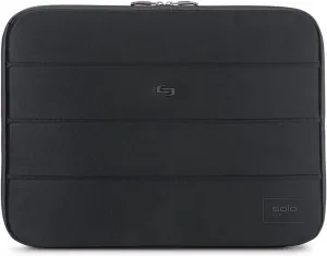 Solo New York Laptop Bag Sleeve for Women & Men - Travel Case for Computer & Tablet, Fits up to 17.3" Laptops, Fully Padded, Lightweight Construction, Durable Zippers - Bond, Black