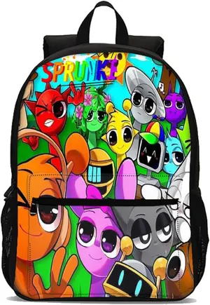 Sprunki Backpack Large Capacity Adult Unisex Laptop Travel Work Backpacks,01