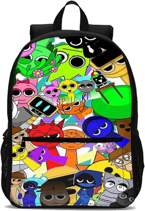 Sprunki Backpack Large Capacity Adult Unisex Laptop Travel Work Backpacks,04