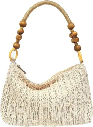 Straw Beach Bag for Women Shoulder Bag Straw Raffia Purse Summer Beach Handbag Handmade Hobo Purse Underarm Handbag