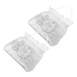 SUPVOX Bridal Bag Set 2pcs Bridal Clutch Purse Wedding Purse for Bride for Wedding Day
