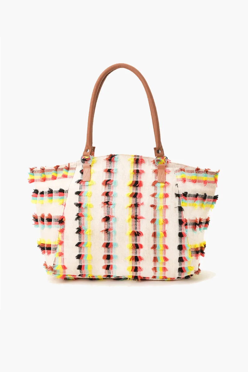 Textured Tapestry Tote Bag