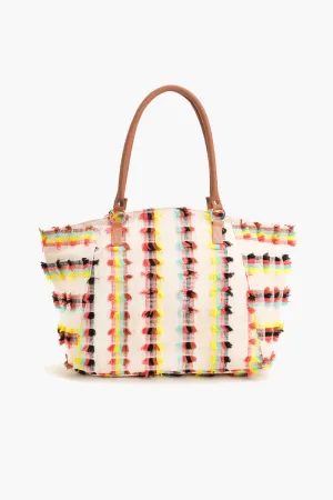 Textured Tapestry Tote Bag