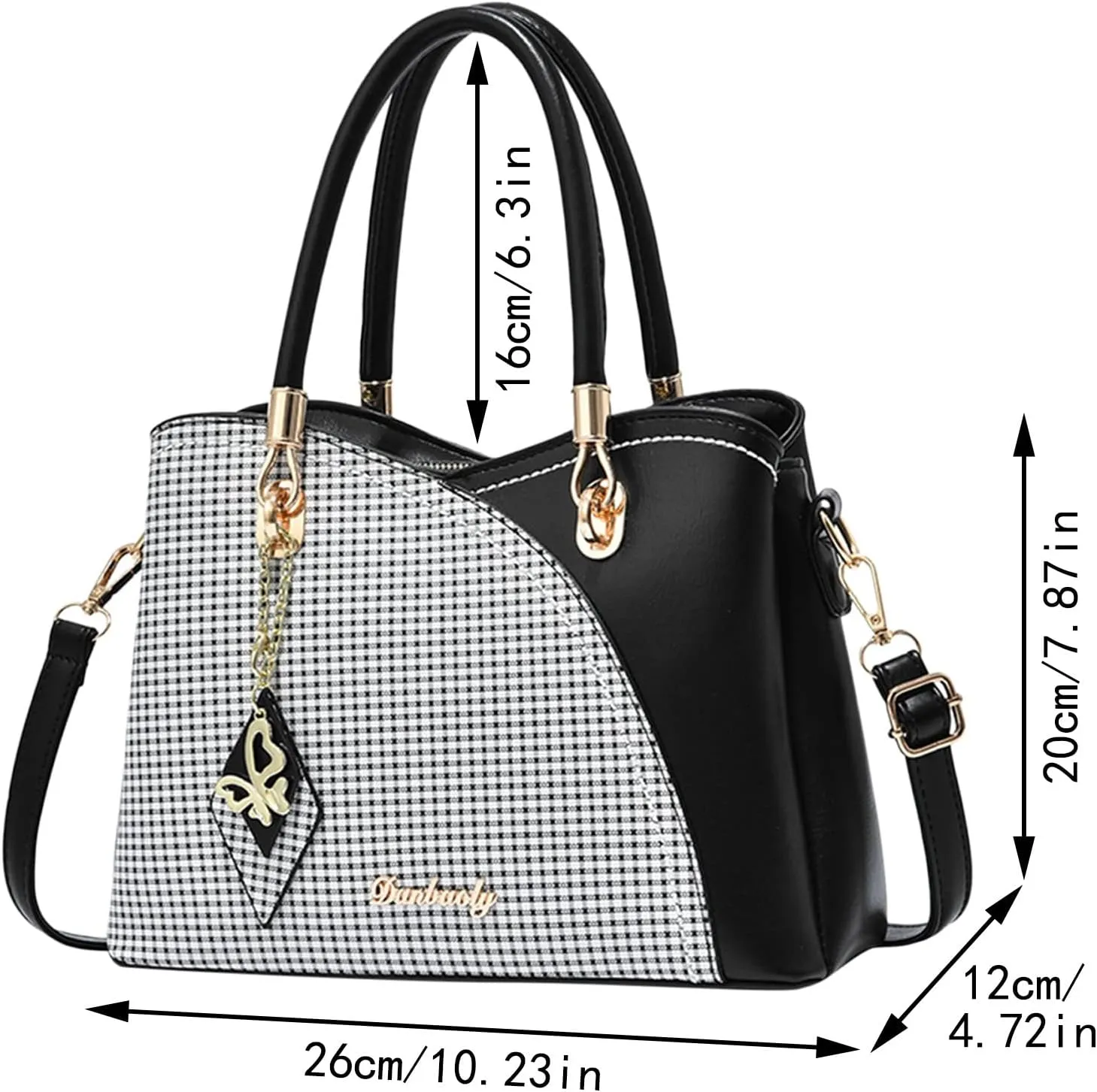 Tote Bag For Women Color Block Women Hobo Handbags Large Capacity Plaid Middle Shoulder Messenger Bag For Daily Work M