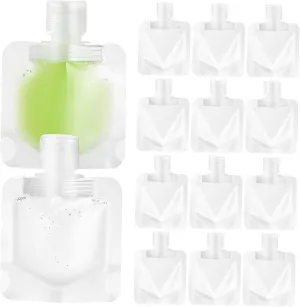 Travel Pouches Set 15 Pcs Squeeze Pouches Toiletry Bags Refillable Diaper Bag Organizing for Toiletries Travel Containers Sealed Cap
