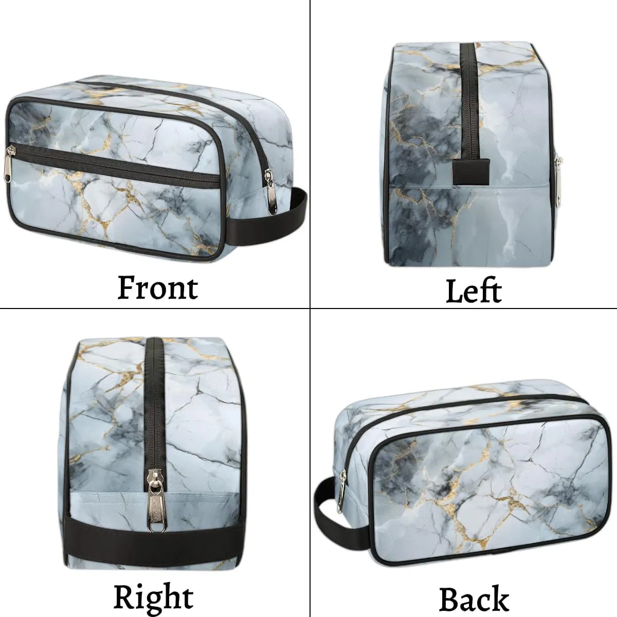 Travel Toiletry Bag for Women Men Classic Marble Design Hanging Cosmetic Bag Waterproof Makeup Bag for Shaving Makeup Toothbrush & Travel Essentials