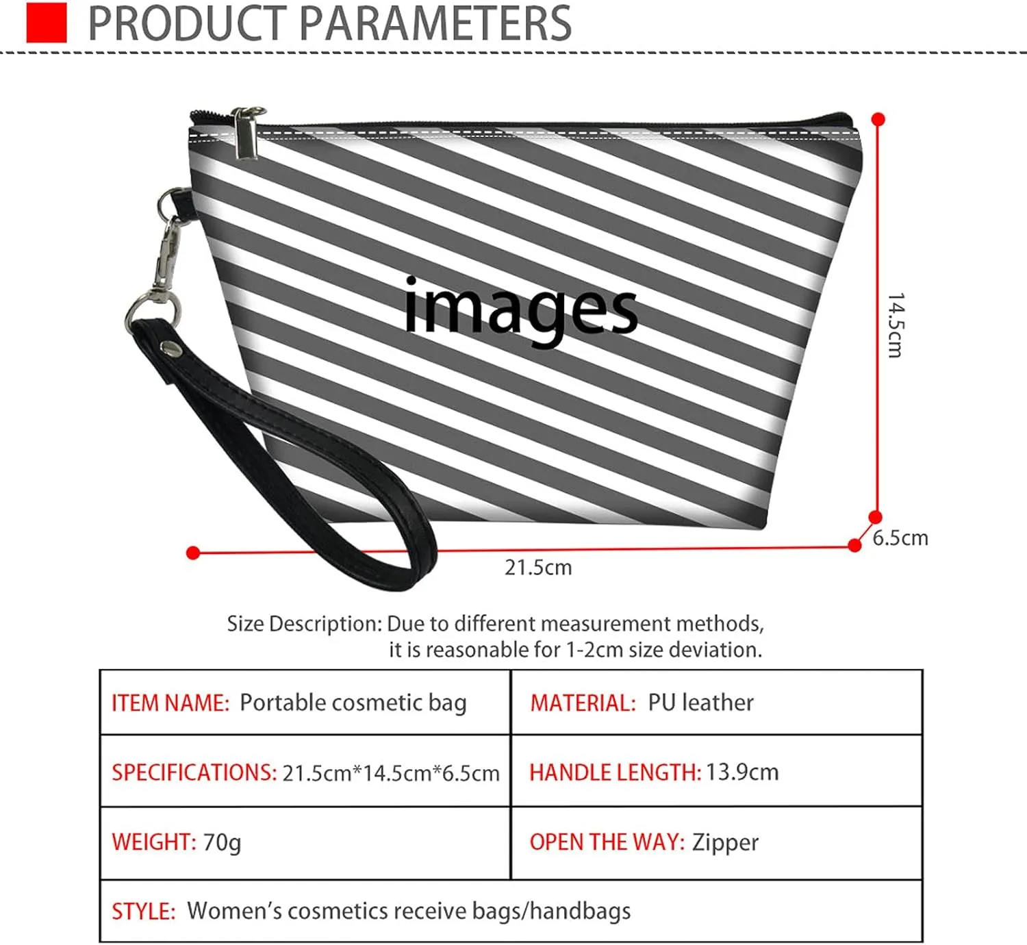 Upetstory Halloween Small Cosmetic Bag Music Skull Makeup Bags PU Leather Toiletry Pouch Travel Handy Organizer for Women Teen Girls Outdoor Holiday Clutch Handbag
