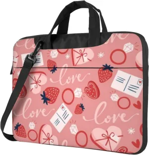 Valentine'S Day2 Modern 13-15.6 Inch Laptop Bag For Man And Women, Computer Messenger Bag, Trendy Shoulder Strap Design