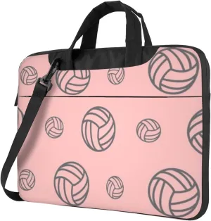 Volleyball Pink Modern 13-15.6 Inch Laptop Bag For Man And Women, Computer Messenger Bag, Trendy Shoulder Strap Design