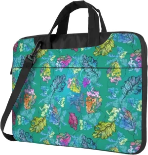 Watercolor With Leaf Modern 13-15.6 Inch Laptop Bag For Man And Women, Computer Messenger Bag, Trendy Shoulder Strap Design