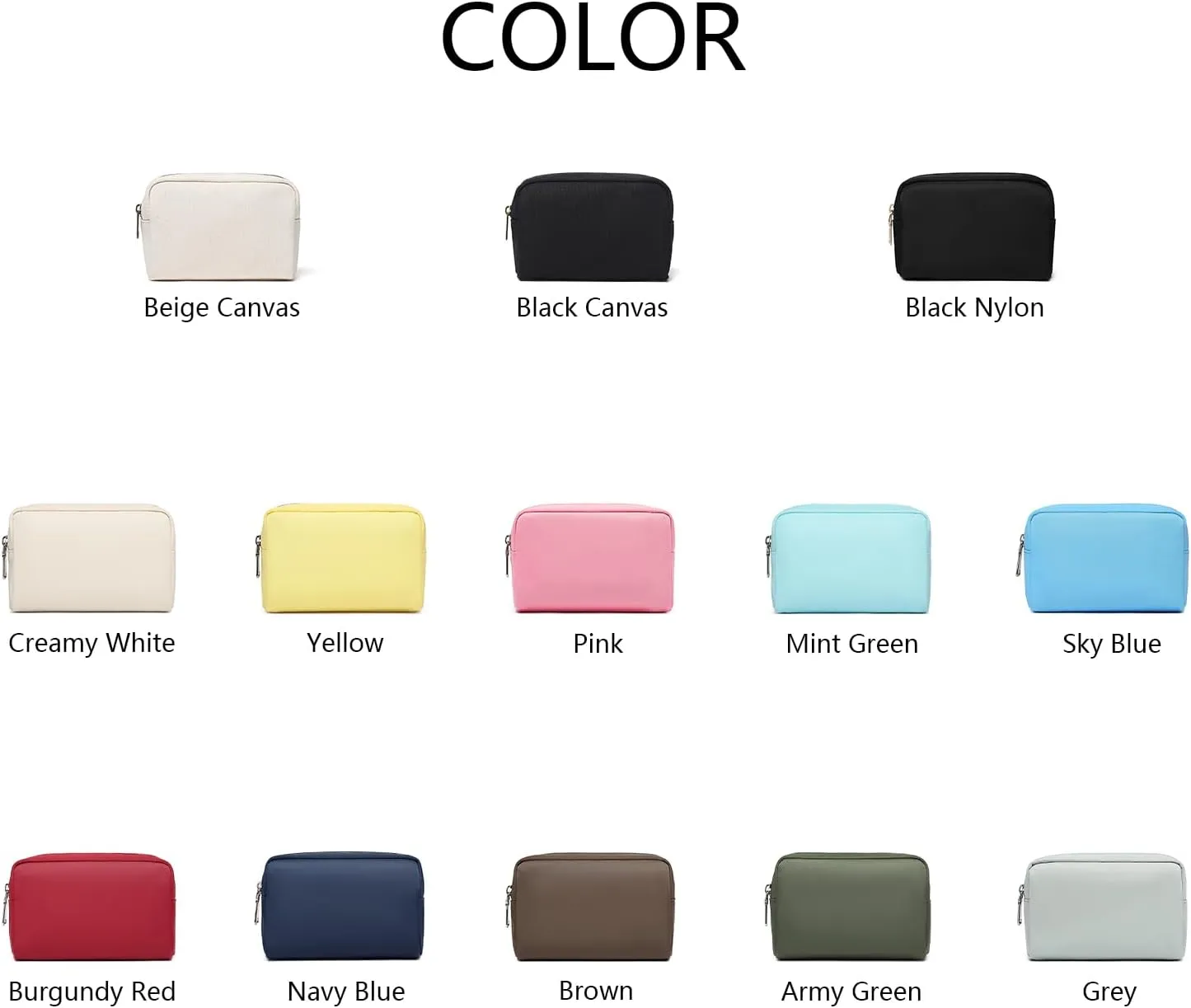 Waterproof Makeup Bag Large Capacity Women's Classic Black Wash Bag Adjustable Partition Wash Bag Brush and Cosmetic Carrying Bag (Yellow)