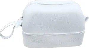 Waterproof Makeup Bag, Silicone Toiletry Bag, Portable Travel Storage Bag, Large-Capacity Washable Cosmetic Bag, Handy Pouch Bag with Zipper, Cosmetics Organizer for For Women Men (White)