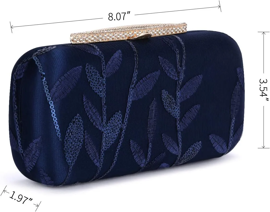 Wedding Bridal Clutch Bags For Women Lace Satin Evening Clutch Purses