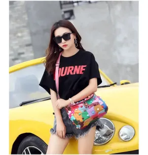 Women Luxury Genuine Leather Sheepskin Messenger Handbags
